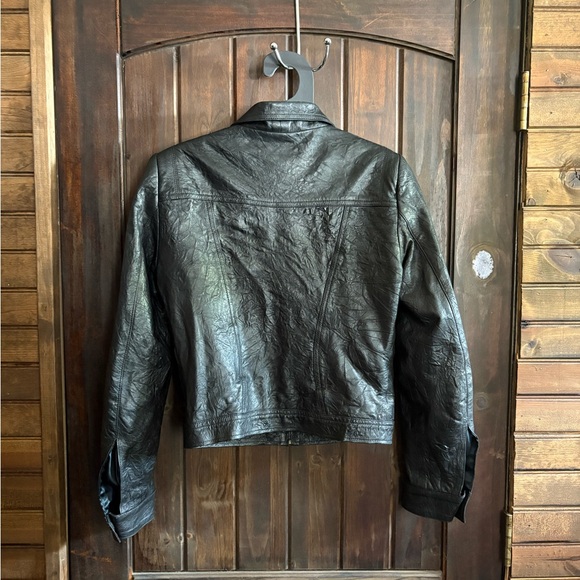 Reformation Black Leather Zip Front Jacket - Picture 7 of 10